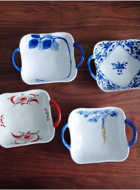 日本进口 有田烧双耳钵盘（4款选）| 茶娜和查理