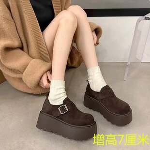 爆款勃肯鞋女厚底增高一脚蹬鞋2025春季新款爆款休闲乐福单鞋爆款