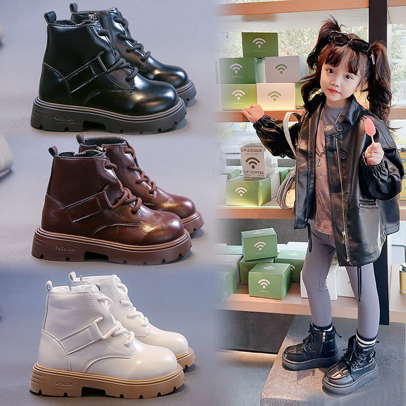 女童马丁靴子儿童鞋子2025秋冬季新款加绒男童短靴单靴雪地靴软底