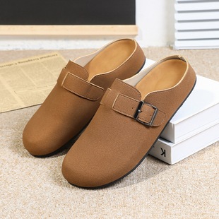 同款网红勃肯鞋包头半托鞋男款厚底防滑春夏季外穿一脚蹬潮鞋爆款