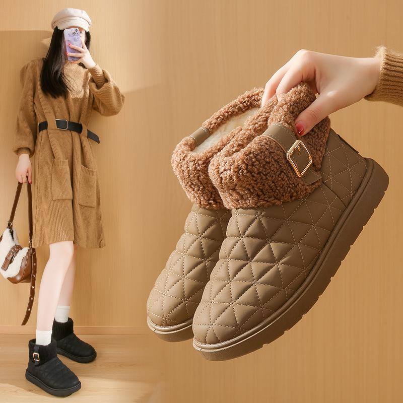 经典加绒高帮棉靴女2025冬季新款学生ins潮韩版保暖休闲棉鞋RM885