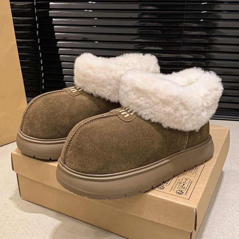 厚底雪地靴女棉鞋卡皮巴拉大头毛毛鞋2024新款冬季加绒保暖棉靴女,女鞋,时尚雪地靴,淘宝优惠券,粉丝福利购,淘宝优惠卷