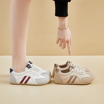 2026春季小白鞋新款韩版ins女学生厚底增高皮面透气休闲鞋K3910