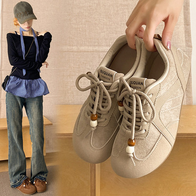 时尚麂皮百搭42025乐福鞋2025秋季新款ins平底小皮鞋学生K3911