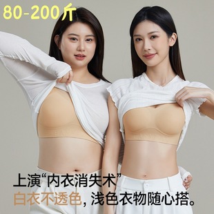 大码 内衣女露背小胸聚拢显大外扩隐形粉底液文胸罩2026大杯大