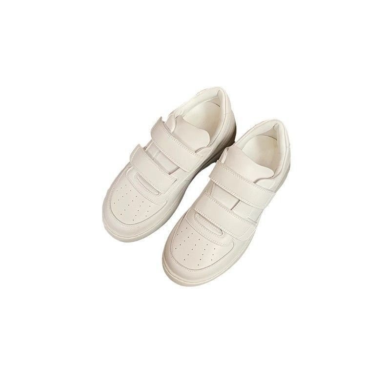 马思纯同款6cm厚底增高小白鞋女轻便透气笑脸魔术贴运动休闲板鞋,女鞋,休闲板鞋,淘宝优惠券,粉丝福利购,淘宝优惠卷