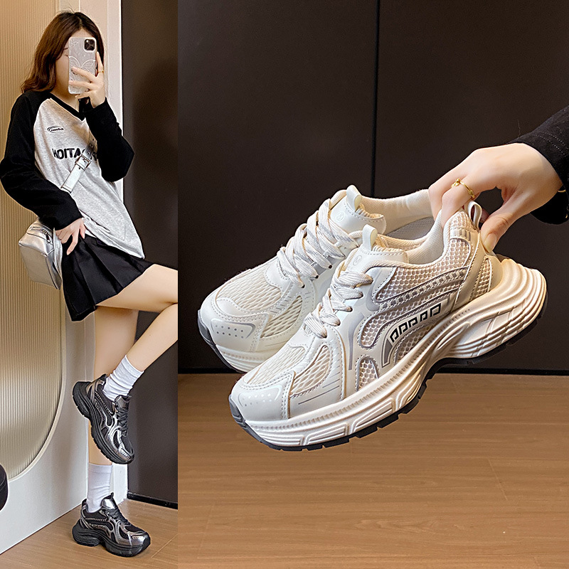 ins韩版2025新款老爹鞋女春季学生运动跑步鞋休闲鞋厚底增高ZL813