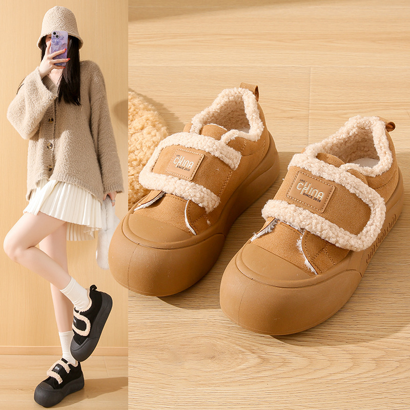 2025冬季新款勃肯鞋加绒ins韩版女学生板鞋运动保暖休闲鞋WS1101