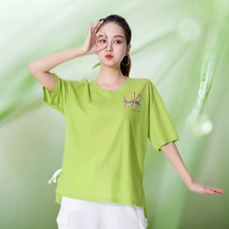 优选夏新款杨丽萍广场舞服装上衣女TG恤宽松大码短袖曳步舞跳舞衣