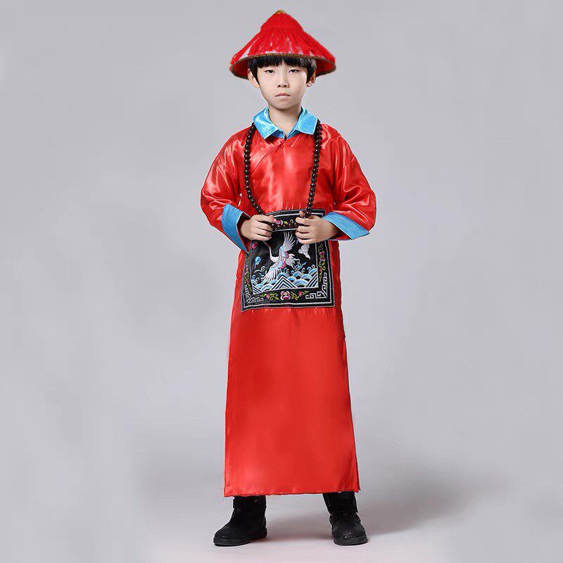 新选儿童清朝官服满族大臣服装成B人古装大清宫廷文武百官员衣服