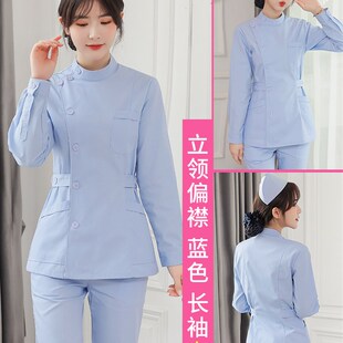 护士服长袖 制服短款 女白大褂夏v季 医生服两件套分体套装 短袖 新款