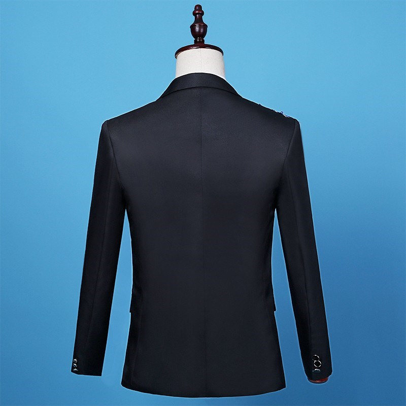 新选成人b演出服男主持人个性潮流修身歌手合唱团舞台表演服装西