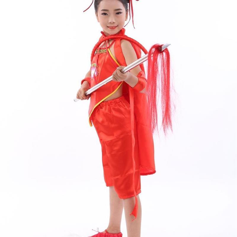 精选新款红孩儿表演服哪吒闹海演出服儿童红孩儿表演服西游记古典