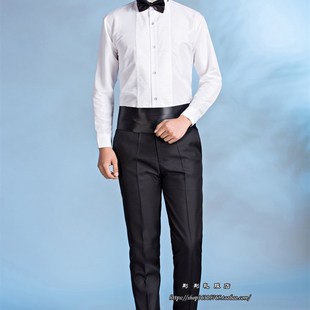 精选套装男士演出l礼服白色衬衫大合唱服司仪衬衣舞台装兄弟服伴