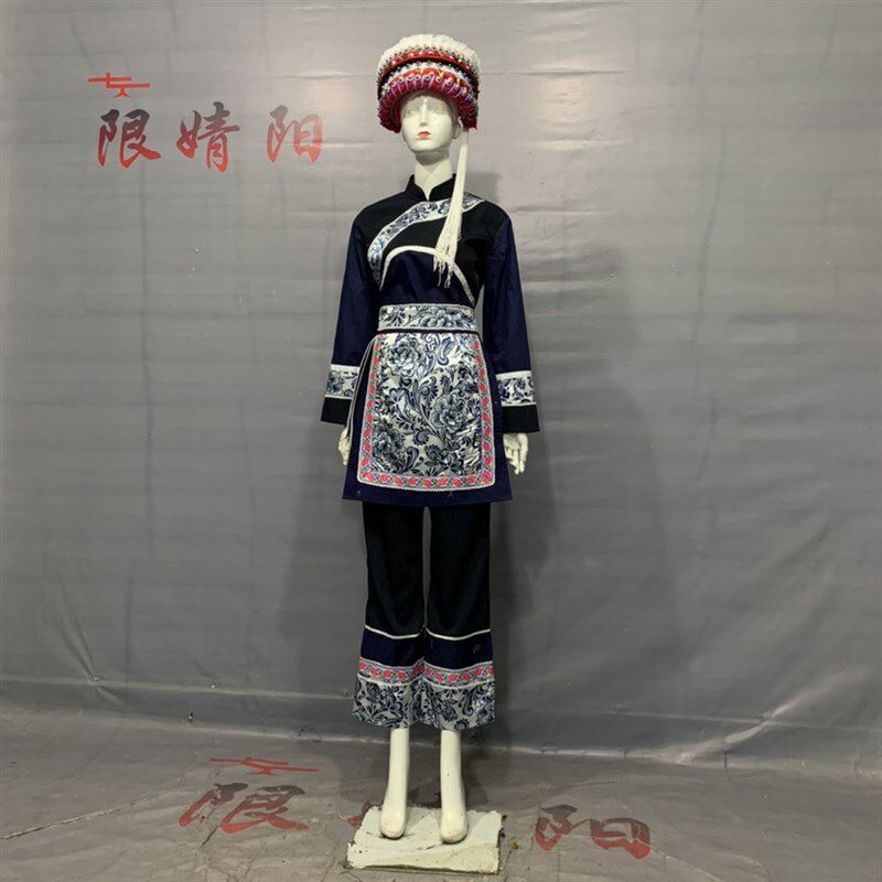新款新款大理少数民族白族成人女装/舞蹈表演P服饰/葫芦丝舞台演