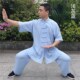 武术练功服I男中老年晨练亚麻太极拳 太极服棉麻透气夏季 新款 短袖