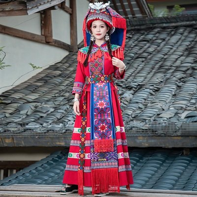 新品瑶族服装女成人三月三少数z民族服饰舞蹈演出盛装男广西表演