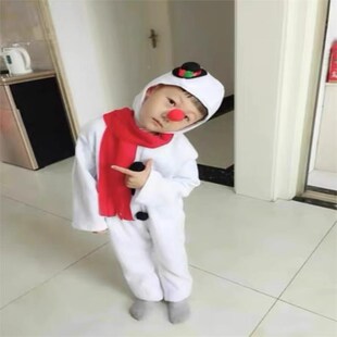 新款 小荷风采雪娃娃m演出服表演服雪孩子雪宝宝小红帽少儿雪人舞