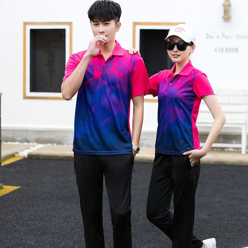 新品夏季新款情侣套装学生服班服男女短J套团体服跑步服广场舞蹈