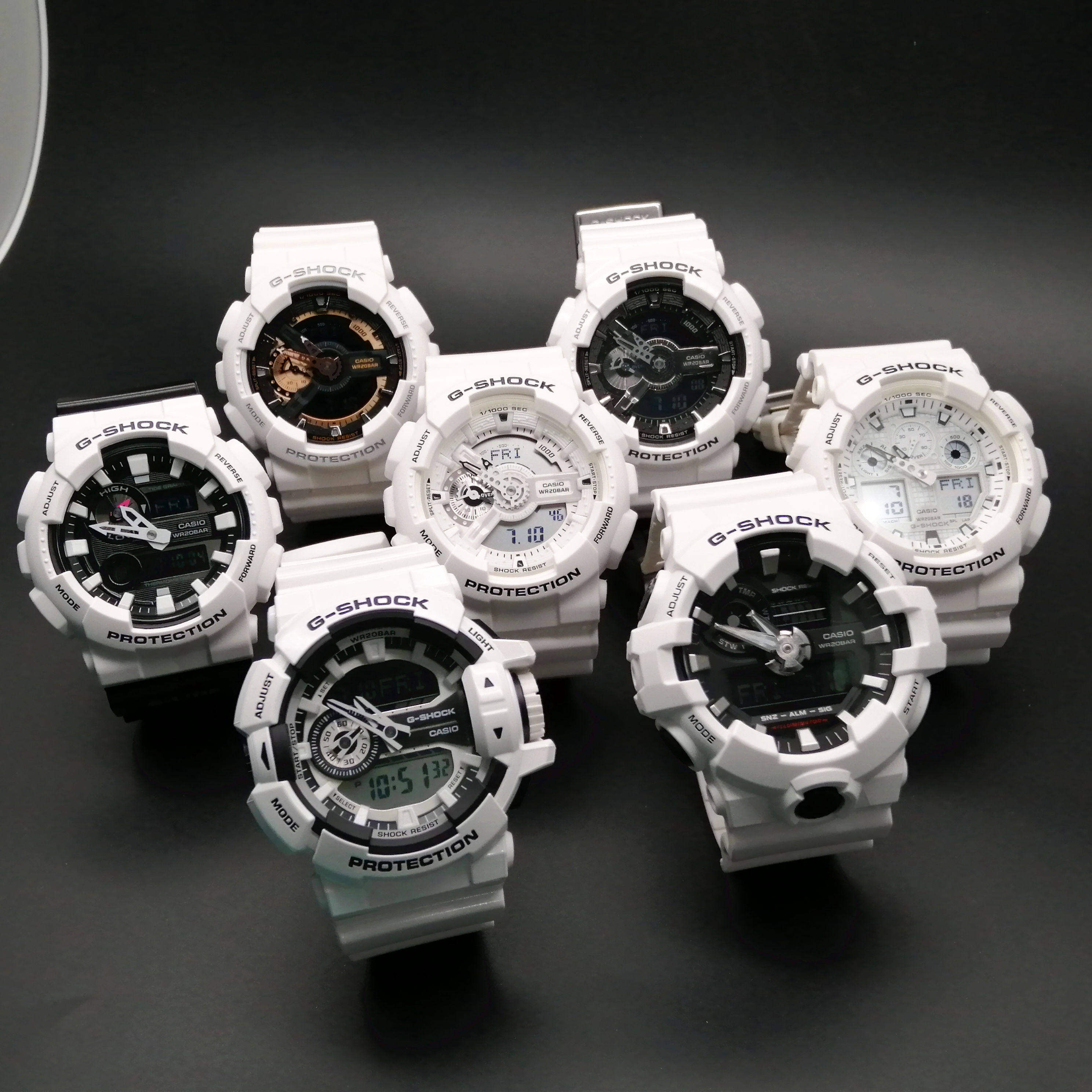 卡西欧g-shock白武士男手表