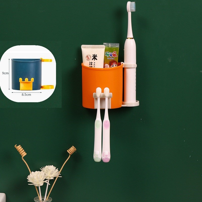 牙刷置物架免打孔刷牙杯漱口杯架子壁挂式卫生间牙缸牙具挂架