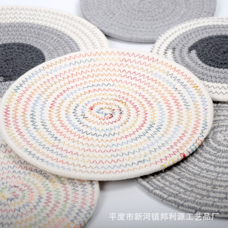 日式简约家用棉绳茶垫防烫耐热垫子餐垫杯垫桌垫居家盘垫隔热垫