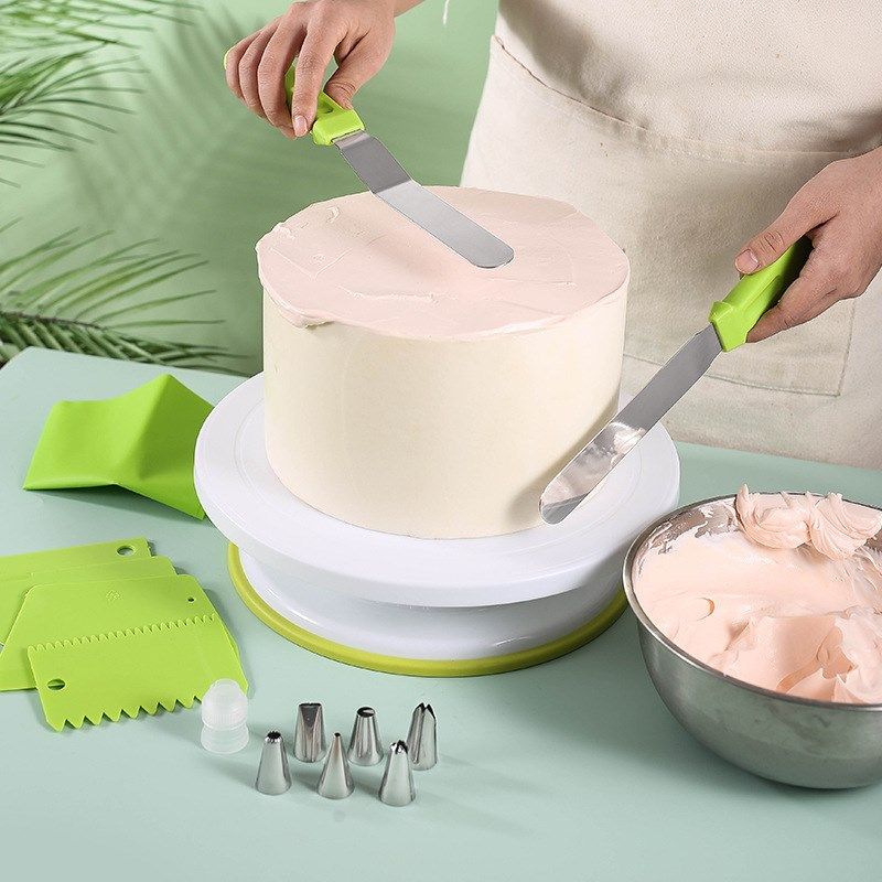 蛋糕转盘裱花转台裱花台旋转台做蛋糕的工具套装生日烘培家用套