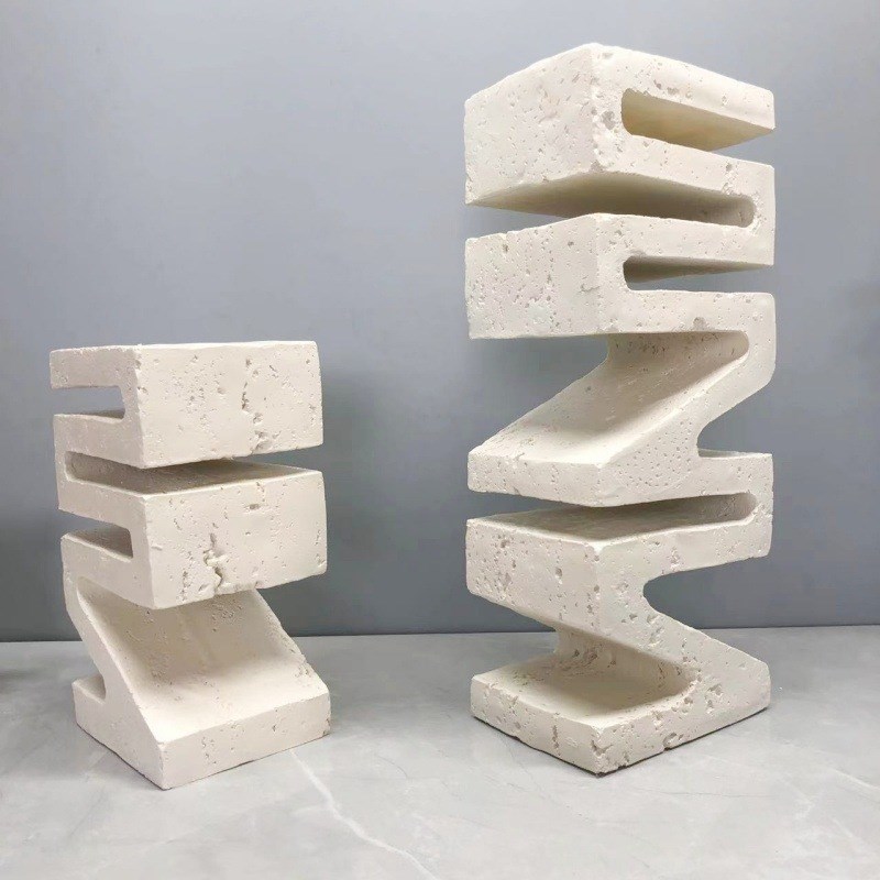 几何工艺品字母摆件客厅卧室别墅软装设计师酒店装饰简约书档摆件