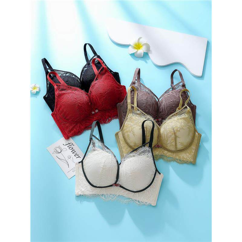 小胸聚拢显大收副乳加厚5cm舒适美背性感文胸罩内衣女上托防下垂