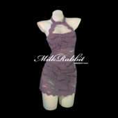 Cy奶兔「凝香少妇」cosplay性感妩媚紫色挂脖修身 包臀裙qqny内衣