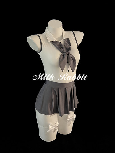 Cy奶兔「课后补习」性感内衣纯欲甜美学妹jk套装露背辣妹制服