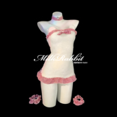 Cy奶兔「你 甜心小熊」一字肩蝴蝶结性感女仆裙清纯可爱甜美qqny