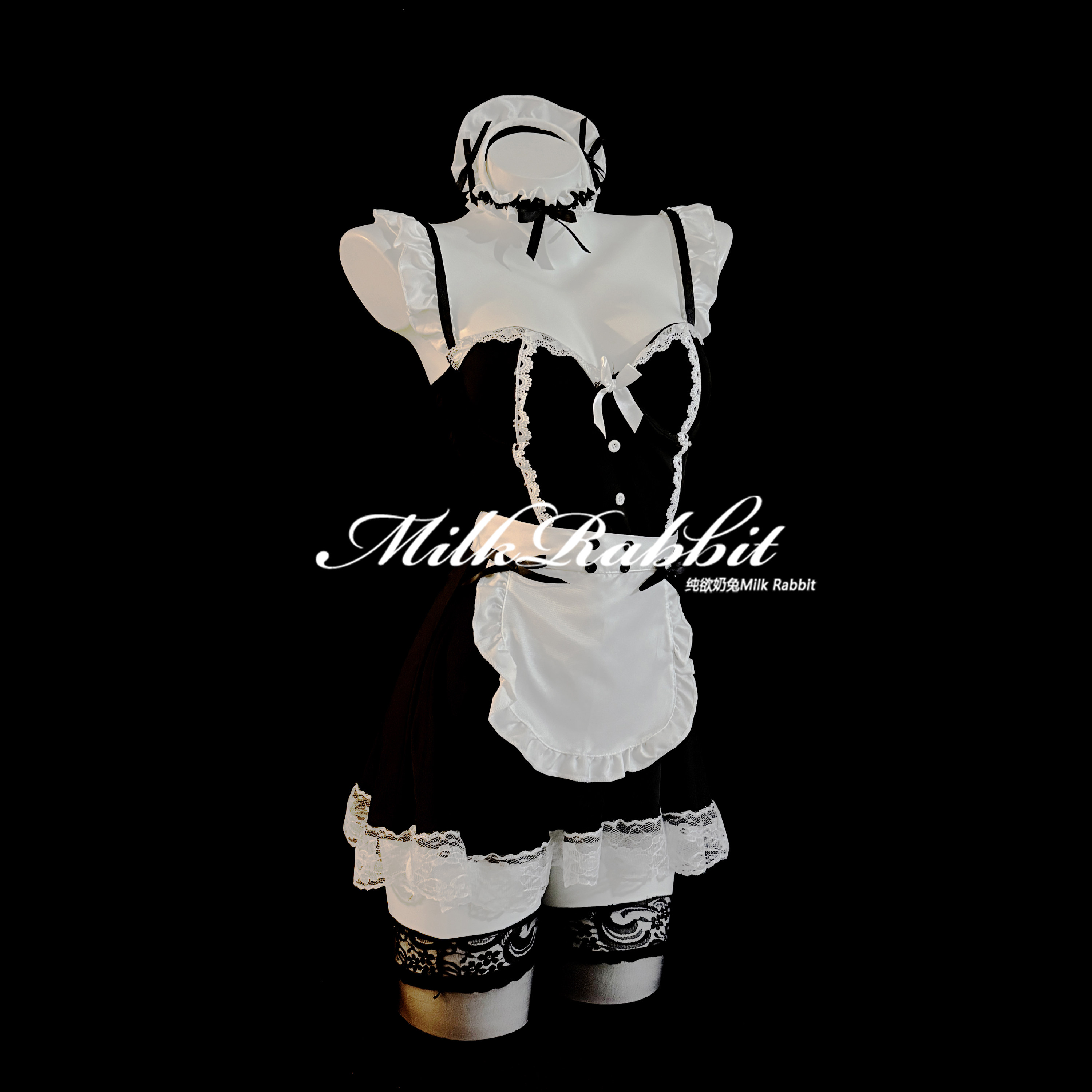 Cy奶兔「提拉米苏」性感睡裙女仆cos装蕾丝内衣情调诱惑纯欲qqny