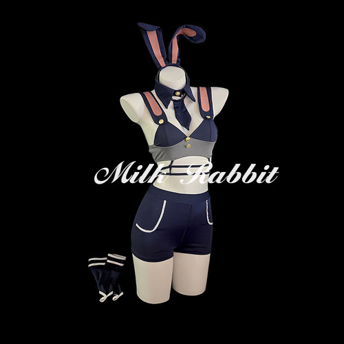 Cy奶兔「兔子警官」分体套装性感纯欲吊带qqny小胸显大内衣制服