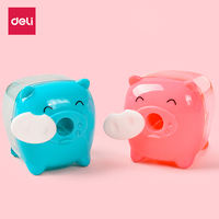 Deli Mini Piglet Pencil sharpener 0557, Deli Pencil sharpener, Pencil sharpener, Cute pencil sharpener, rotary pencil sharpener thumbnail 5