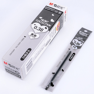 晨光AGR64072 黑0.38mm笔芯中性笔替芯全针管头水笔61702专用替芯