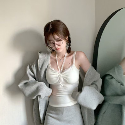 纯欲性感带胸垫吊带背心