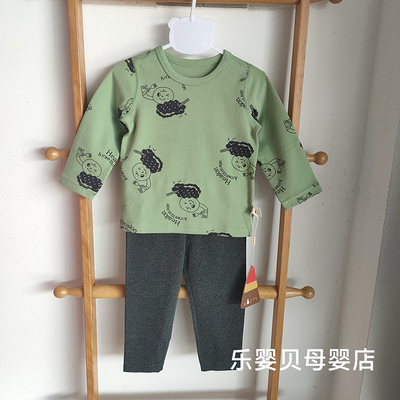 衣拉拉安卡米秋冬新舒绒棉儿童内衣打底套装男女童加厚保暖睡衣