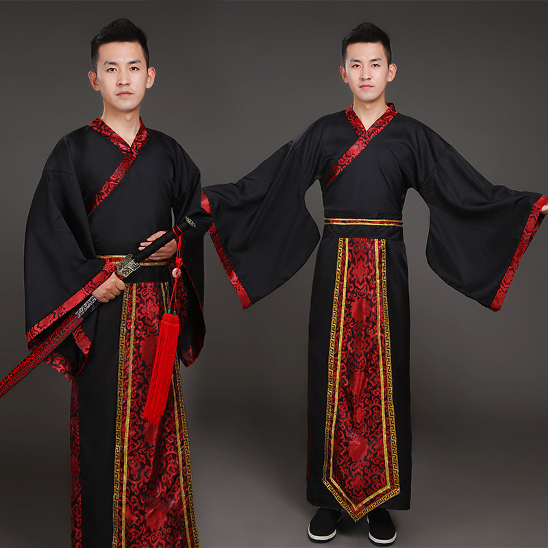古装服装男装 唐装汉服曲裾 汉宫服饰汉朝汉代侠客服装皇帝太子服