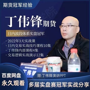 期货冠军丁伟锋日内波段课程视频实盘冠军丁伟峰高级课永久全套
