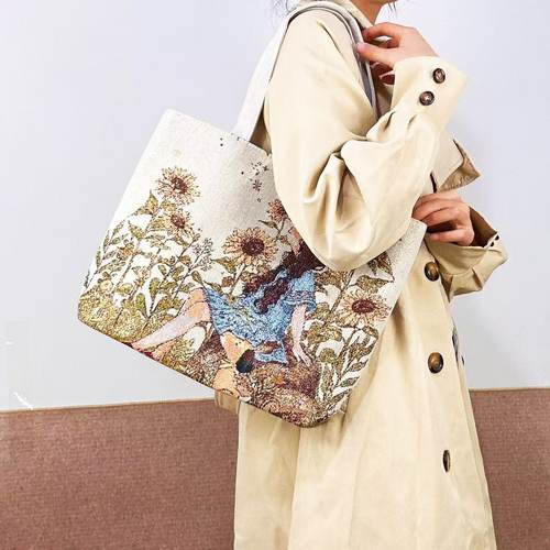 帆布包大容量带拉链补习百搭款