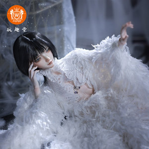正版BJD4分娃娃白翎西幻风格羽族SD关节可动娃娃 潮玩手办JOYBJD