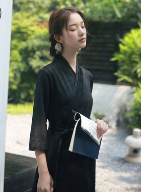 2026新款唐装女年轻版茶服连衣裙