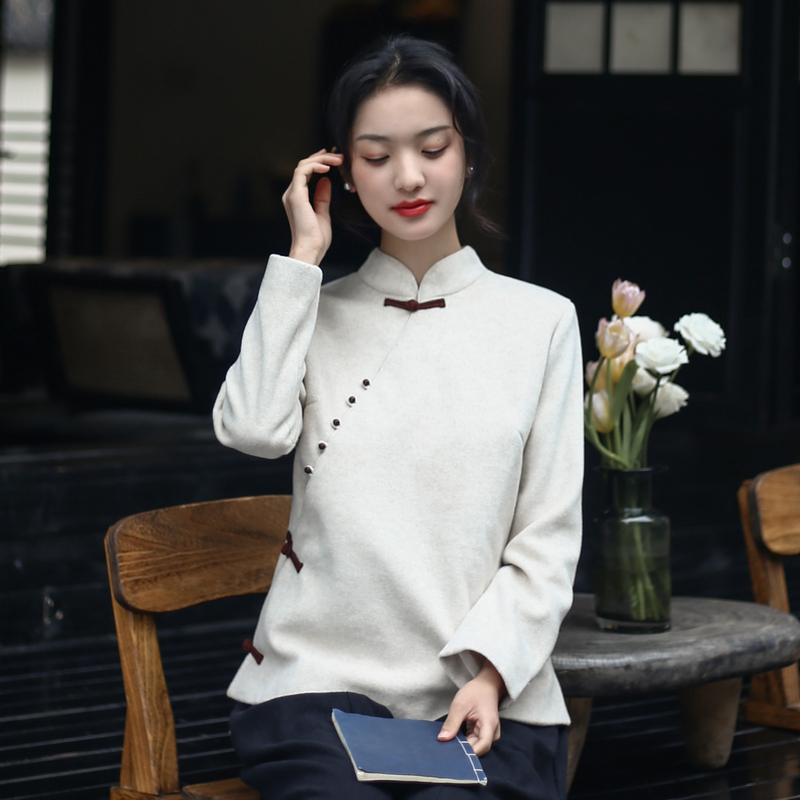 高端茶服秋冬中国风佛系禅服
