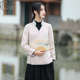 中国风茶服女禅意文艺禅服茶艺服装 女装 秋冬改良汉服上衣中式 唐装