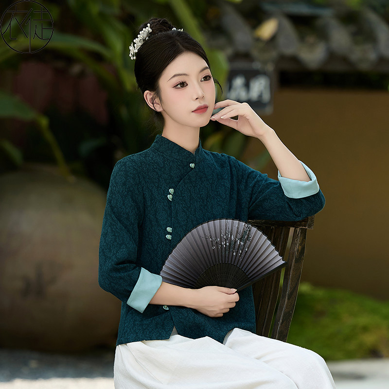 纯棉禅意佛系高端女装2026新款茶服女初春禅服居士服中式美学服饰