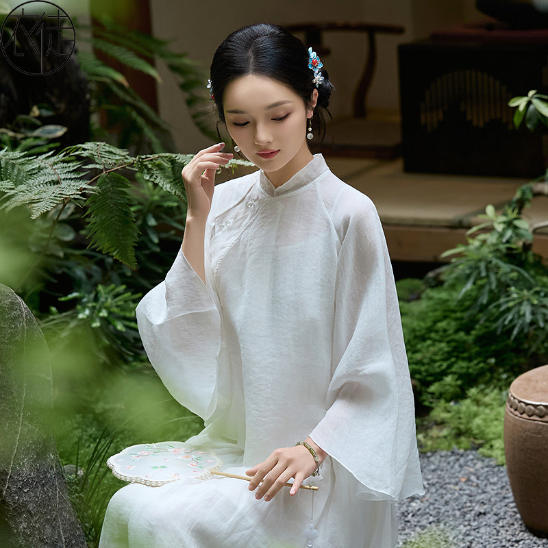 2026新中式女夏茶服套装禅意图片