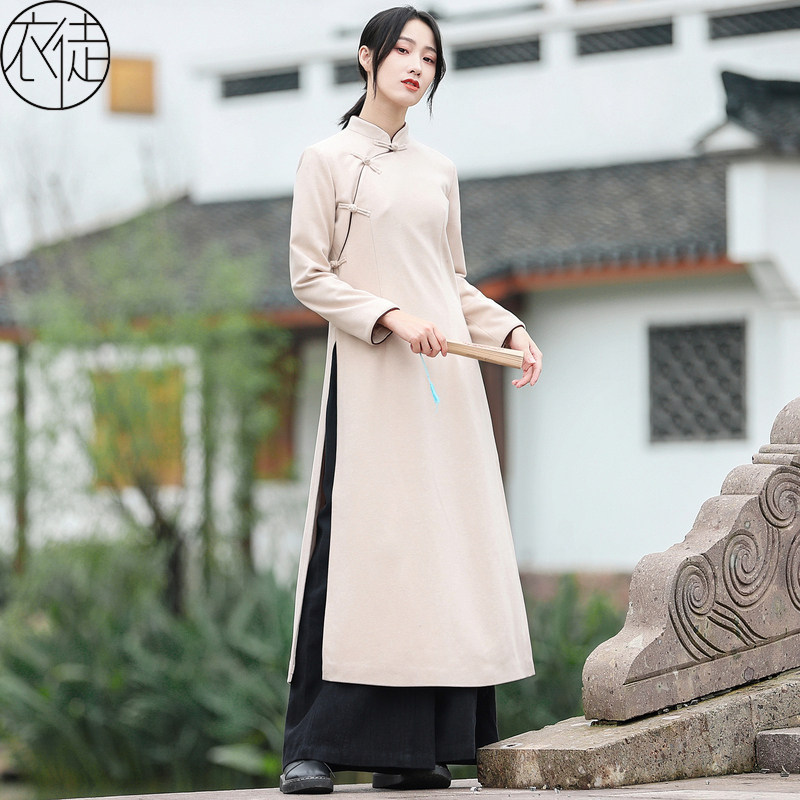 新中式旗袍秋冬款茶服