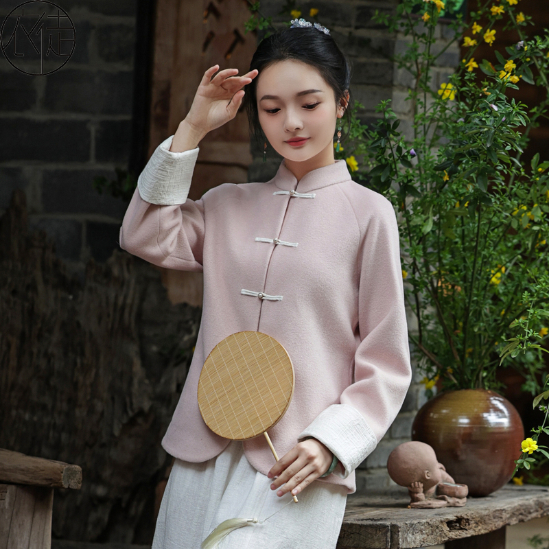 新中式唐装复古呢子外套