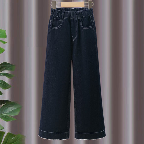 女童牛仔裤2025新款直筒裤